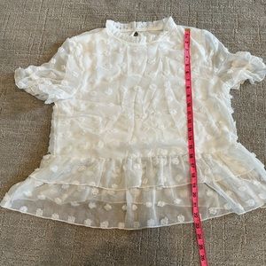 Cute white chiffon summer top